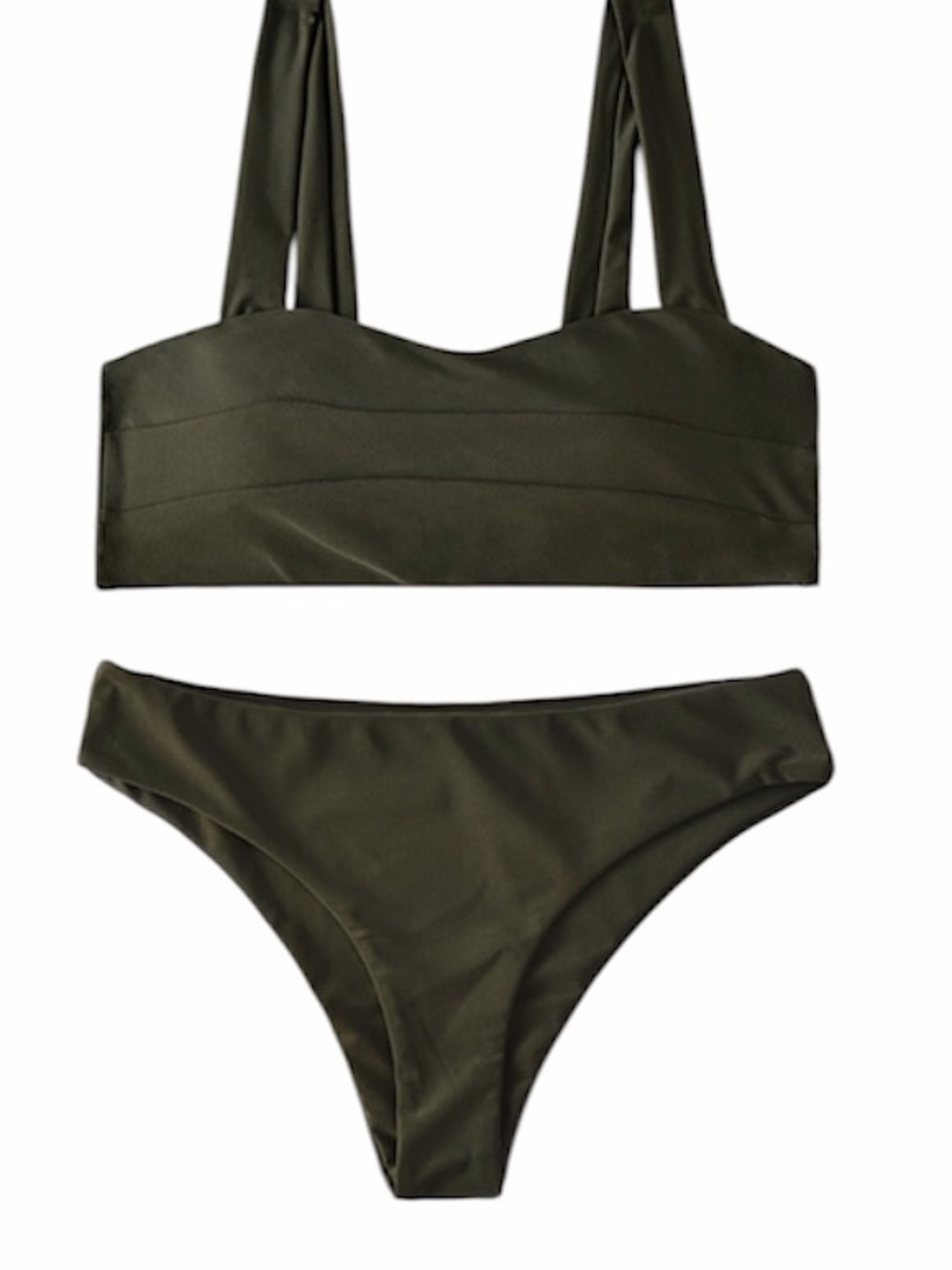 Amazon Olive Green Women's Bikini Set Size S